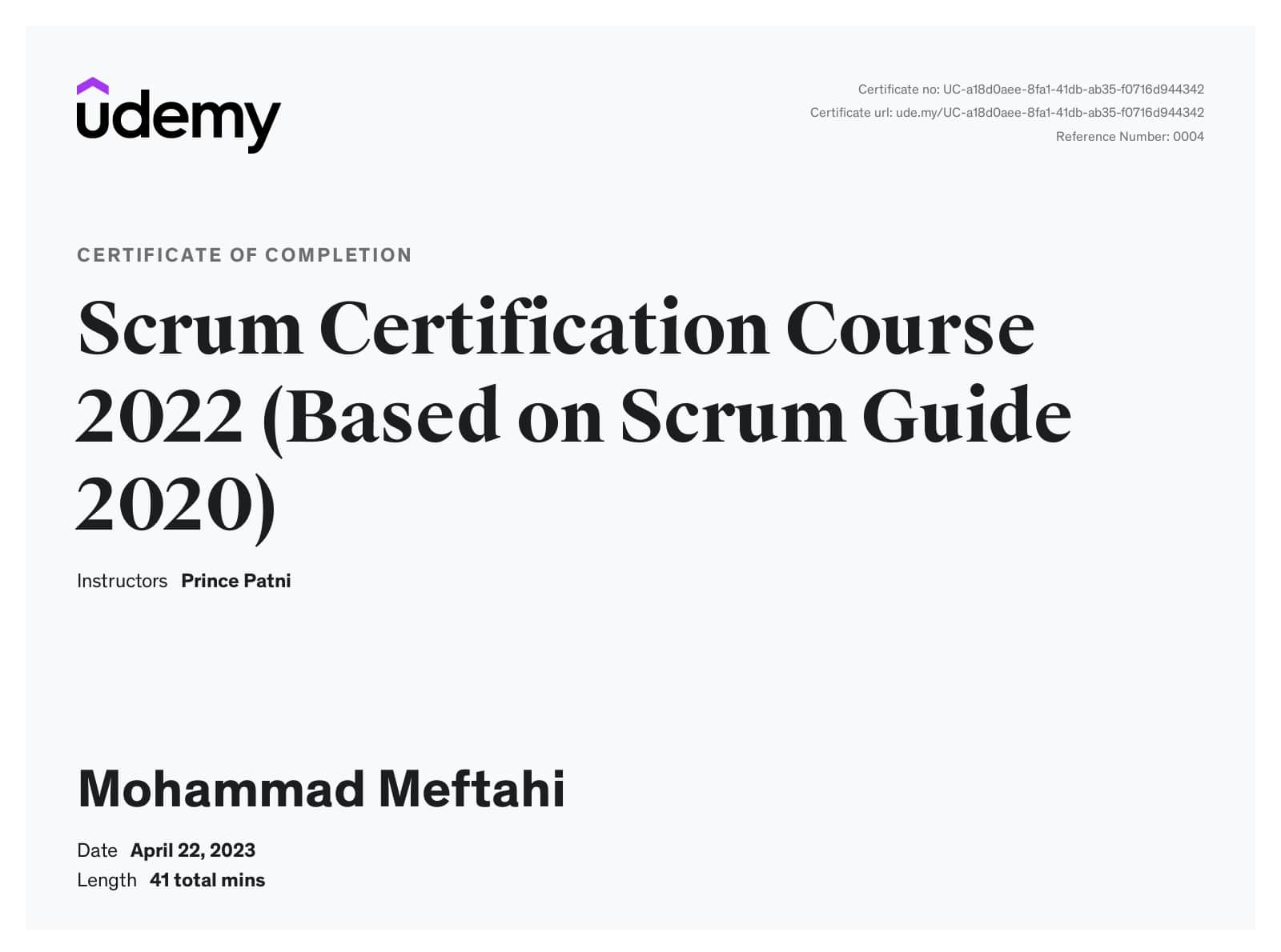 Scrum Certification Course 2022 (Based on Scrum Guide 2020)